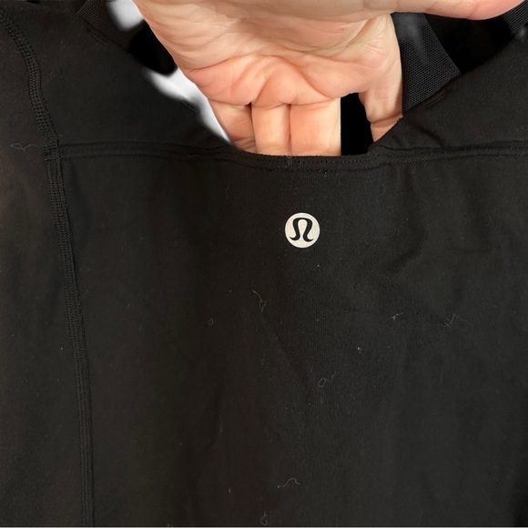 Lululemon Enhearten Tank Top Black Luon Fabric Built In Bra Size 6 Athleisure - Picture 8 of 12
